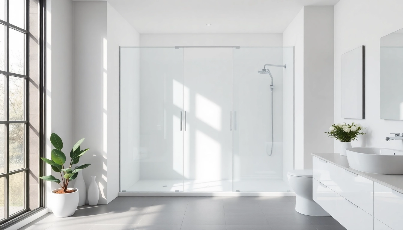 Elegant shower screens for walk in showers enhancing a modern bathroom aesthetic.