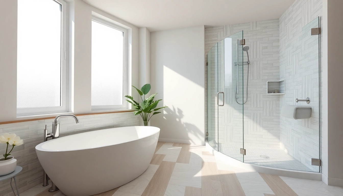 Stunning modern bathroom remodel showcasing quality design by a bathroom remodeling contractor.