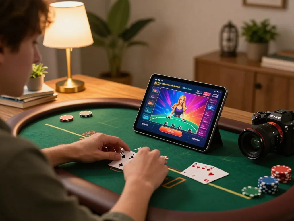 Experience engaging online gaming at home with SC88 casino app displayed on tablet