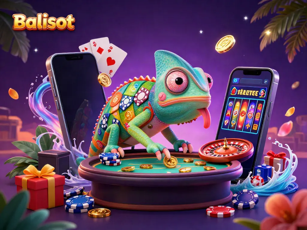 Balislot offers thrilling colorful casino experiences with a chameleon owner and exciting game elements.