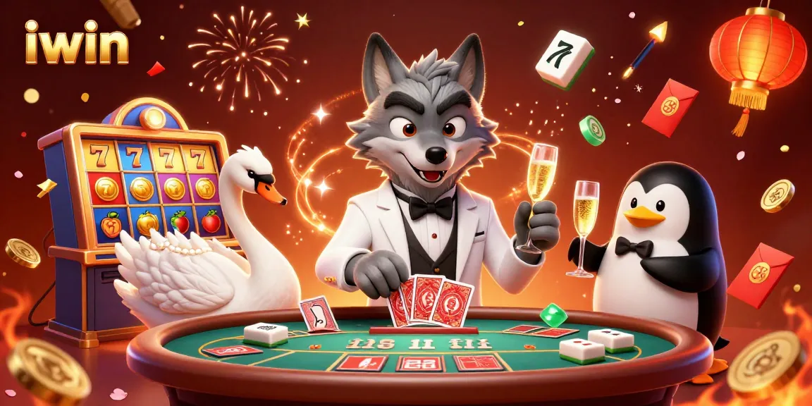 Engage in exclusive iwin casino fun with sophisticated characters at a vibrant table.