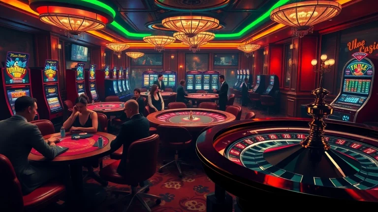 Experience the lavish atmosphere of a casino with players enjoying games at tables, highlighting https://bet888.solutions/ as your online gambling destination.