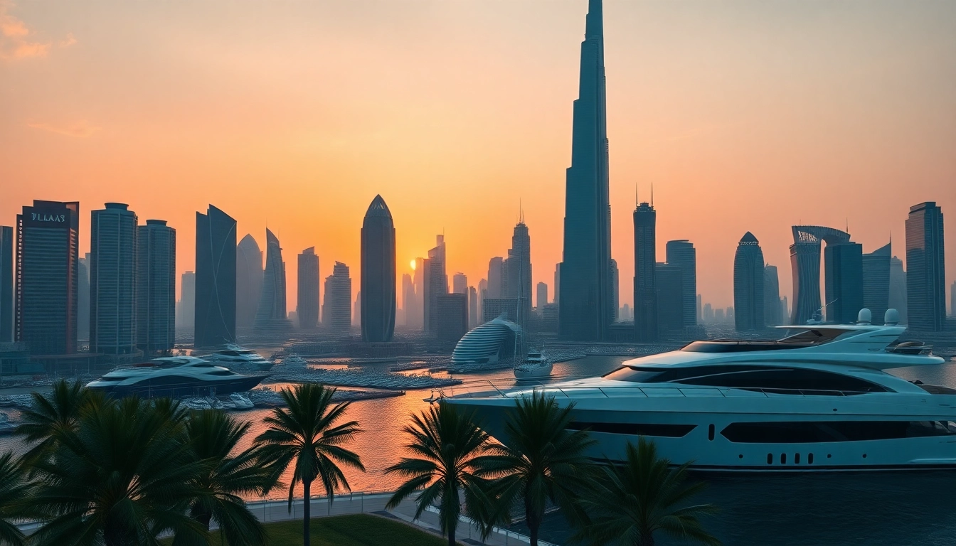 Experience stunning Dubai skyline during sunset while considering to travel to Dubai for an unforgettable journey.