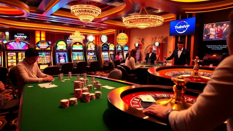 Experience the thrill of casino gaming at https://thabetvip.biz/ with poker, roulette, and vibrant slot machines.