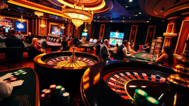 Exciting Spinero Casino scene featuring roulette wheel and players placing bets.