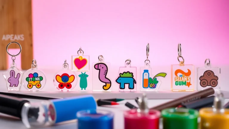 Discover the creativity of an acrylic keychain manufacturer with vibrant custom designs.