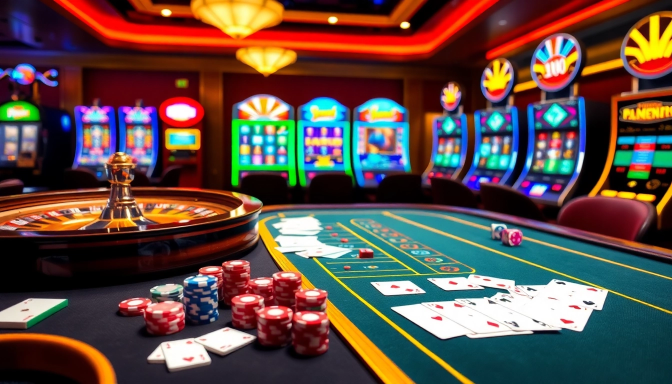 Watch players engage in thrilling casino gameplay at https://f168.us/ with a roulette wheel and colorful poker chips.