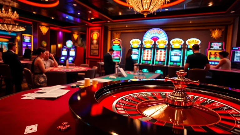 Experience the excitement of 777VIP with a vibrant casino scene featuring roulette and players at the table.