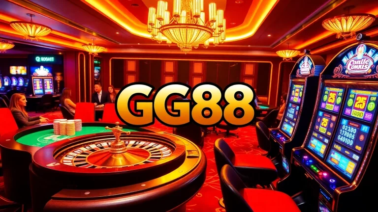 Experience the excitement of GG88 at a luxurious casino with vibrant tables and jackpot slots.