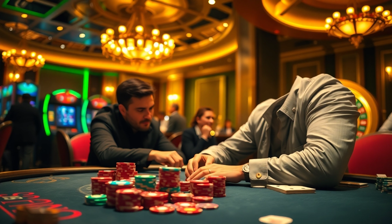 Experience high-stakes poker gameplay at https://u888hii.com/, showcasing vibrant casino elements.