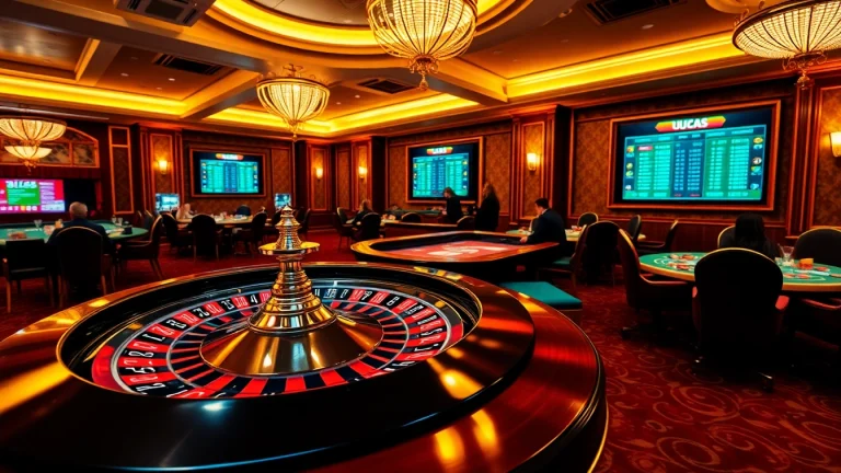 Excited players engaging at the uu88.casa roulette table in a vibrant casino setting.