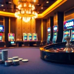 Experience excitement at GG 88 with a dazzling casino gaming scene featuring poker chips and roulette.