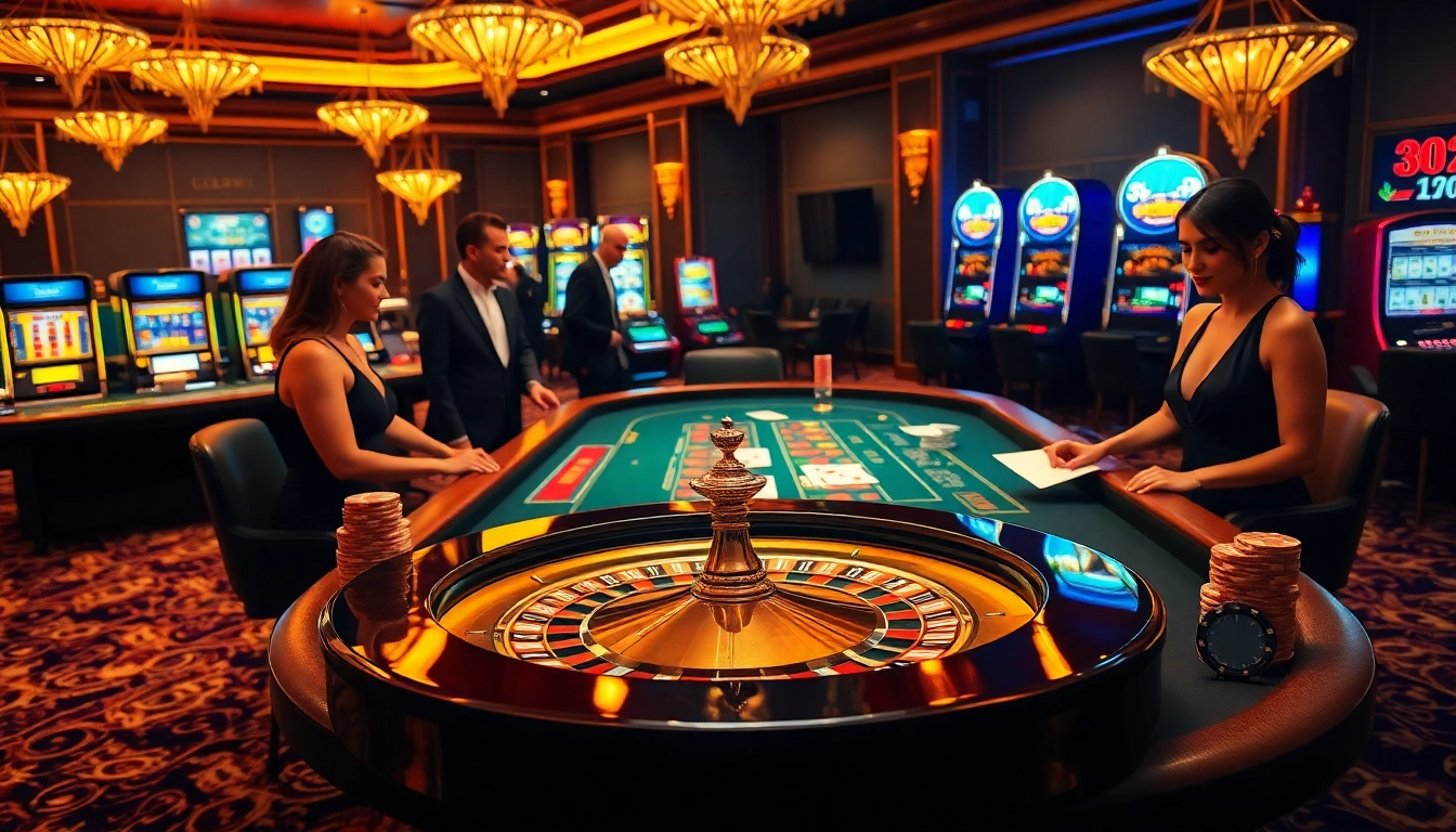 Experience thrill at https://usbet.run/ with a vibrant casino gaming scene capturing excitement and luxury.