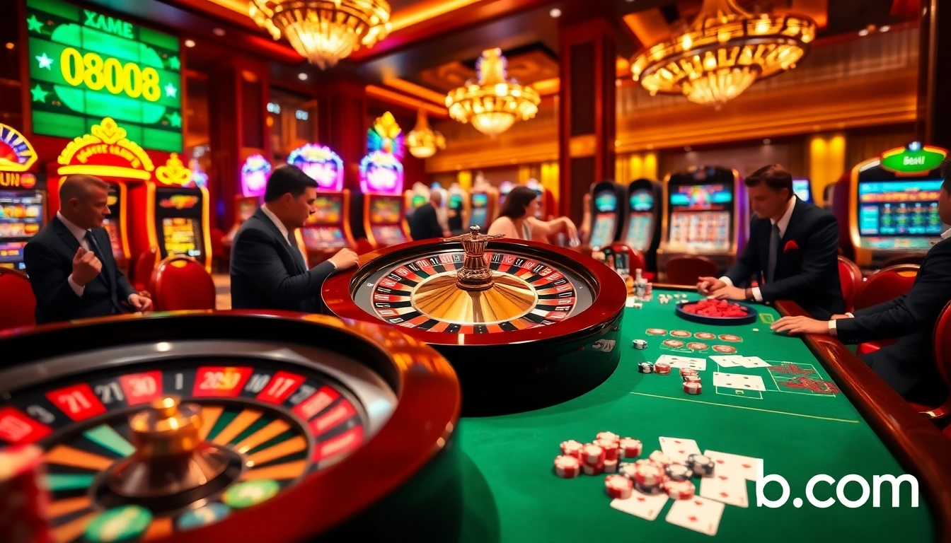 Thrilled players engaging in high-stakes games at 888b.com casino.