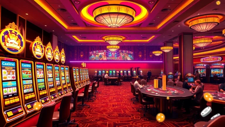 Exciting casino scene showcasing slot machines winning at Slot Gacor Hari ini, vibrant and engaging atmosphere.
