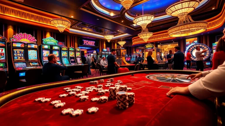 Experience high-energy gambling with vibrant scenes at https://ee8868.shop/, featuring poker tables and slot machines.