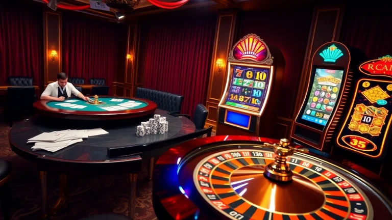 Engaging players in an energizing casino scene with roulette and poker activities at ok8386.com.