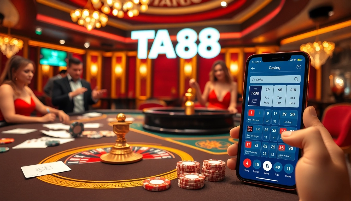 Experience thrilling gameplay at ta88 with vibrant casino elements and excited players.