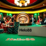 Experience thrilling gameplay at Hello88 Casino with vibrant poker tables and colorful chips.