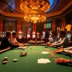 Gamblers enjoying a luxurious poker game at 89bet casino, highlighting excitement and sophistication.