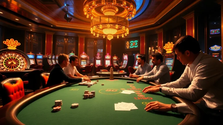 Gamblers enjoying a luxurious poker game at 89bet casino, highlighting excitement and sophistication.