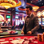 Tập đoàn truyền thông TPJ enhancing excitement at a luxurious casino poker table.