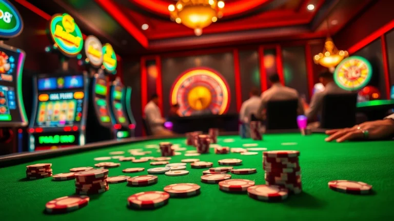Players engaging in an exciting poker game at the casino, showcasing the Go8 Link experience.