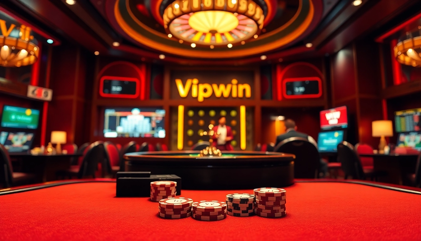 Experience VIP casino excitement with Vipwin poker tables and vibrant roulette wheels.