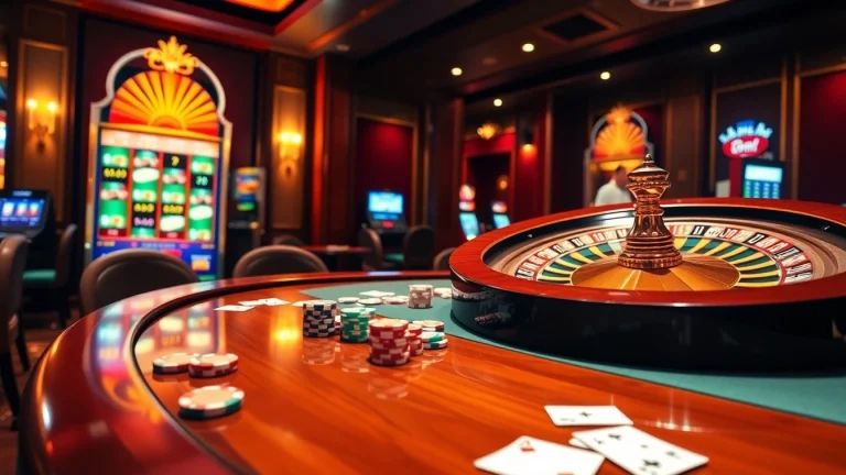 Experience the excitement of gambling at https://gg88.biz/ with a luxurious casino scene featuring poker chips and a roulette wheel.