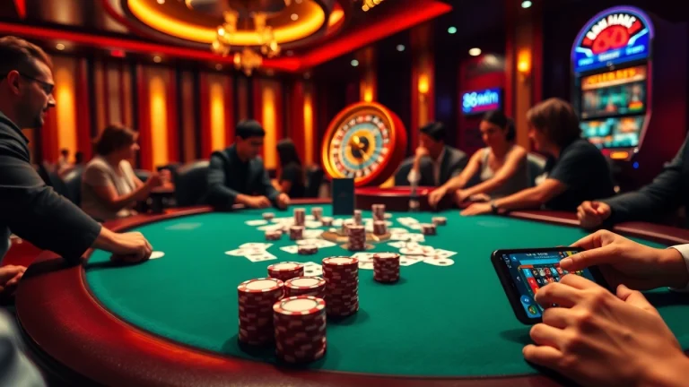 Engage in thrilling gameplay at https://98wincom.best/ showcasing poker chips, cards, and an elegant casino ambiance.