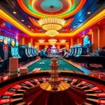 Người chơi tham gia trải nghiệm casino LUCK8 đầy kịch tính với bàn chơi sống động và ánh sáng rực rỡ.