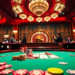 Experience excitement at the i9bet casino table with vibrant poker chips and a spinning roulette wheel.