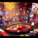 Experience the thrill of GG88 with vibrant casino gameplay showcasing roulette, poker chips, and intense action.