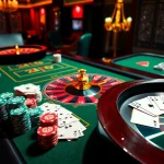 Action-packed poker scene at okkingok.net casino, showcasing vibrant chips and engaged players.