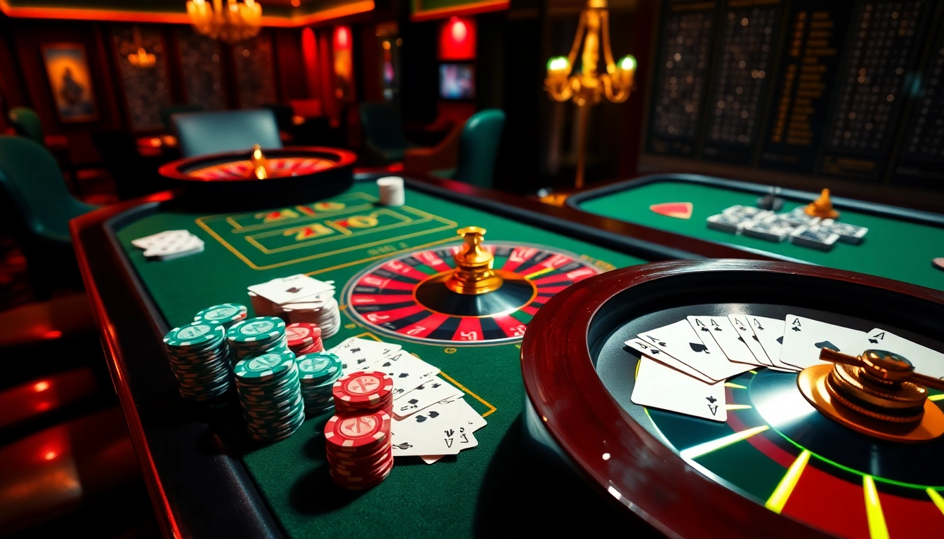 Action-packed poker scene at okkingok.net casino, showcasing vibrant chips and engaged players.