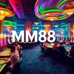 MM88 online casino experience showcasing vibrant gaming atmosphere and top-notch security.