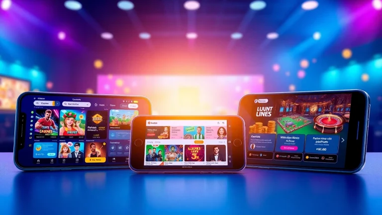 Experience the trusted online gambling platform luck8win.live with a vibrant mobile app interface showcasing various games.