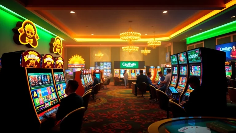 Engaging online gaming scene featuring Lauthaitv, showcasing casino games and sports betting.
