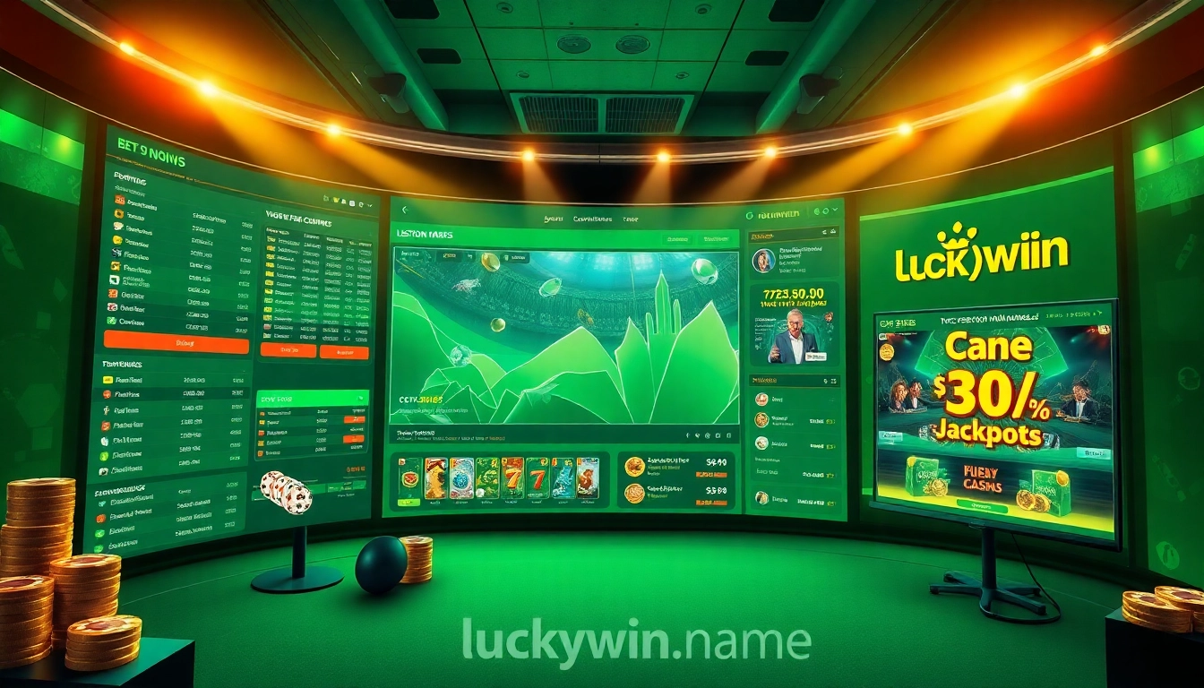 Experience the vibrant interface of luckywin.name, a premier online gambling platform featuring exciting games and promotions.