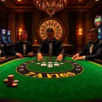 Exciting poker game scene highlighting 79king casino chips and luxury tables.