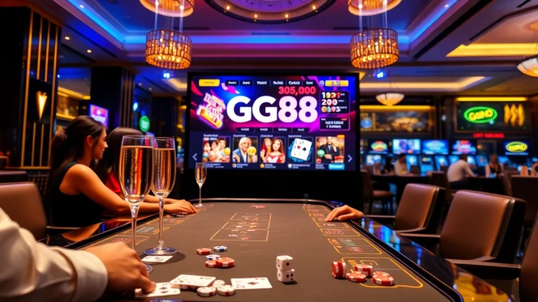 Engaging gamblers on GG88 with a luxurious online casino experience featuring vibrant games.