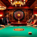 Players enjoying poker and roulette at RR88, experiencing luxury gambling excitement.