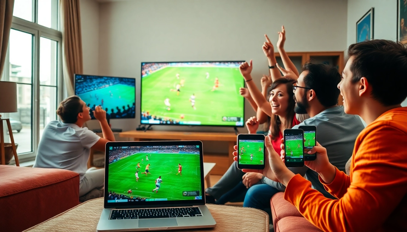 Watch live football with Vaoluoi TV on multiple devices, capturing the excitement of fans.