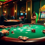 Experience thrilling gameplay at b52club with a lively poker table and vibrant casino atmosphere.