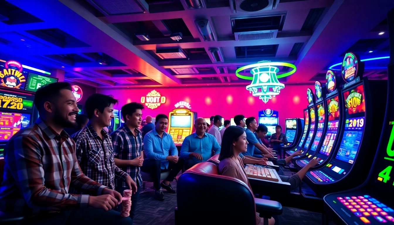 Engaging online casino scene showcasing sbobet.dance with vibrant gaming activities.