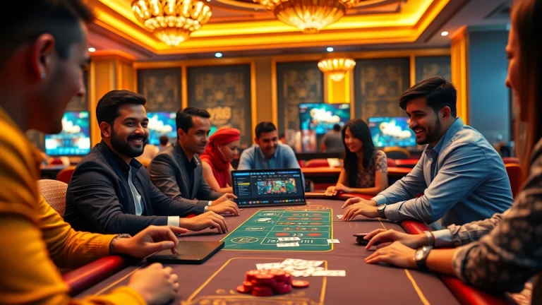 Engaging gaming experience at w88.nyc featuring baccarat and blackjack players.