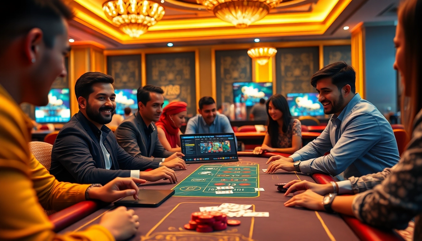 Engaging gaming experience at w88.nyc featuring baccarat and blackjack players.