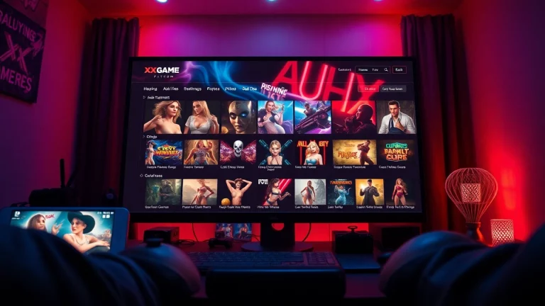 Engaging visual showcasing XXX game selections on a modern interface.
