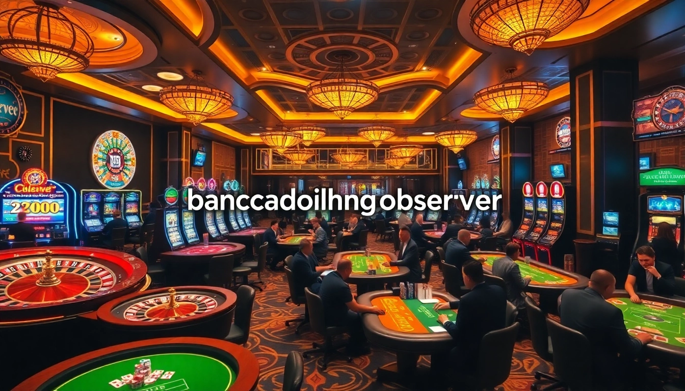 Engage in high-stakes gameplay at bancadoithuong.observer casino with roulette and poker tables.