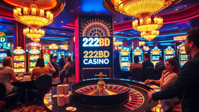 Experience thrilling gaming action at 222BD Casino with vibrant roulette and slot excitement.